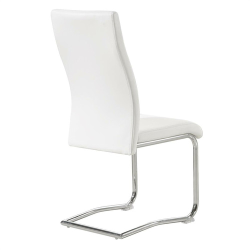 Idimex Lot de 4 chaises LOANO, en synthétique blanc