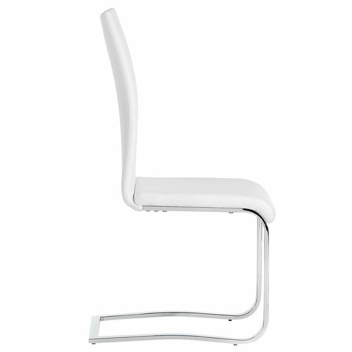 Idimex Lot de 4 chaises SABA, en synthétique blanc