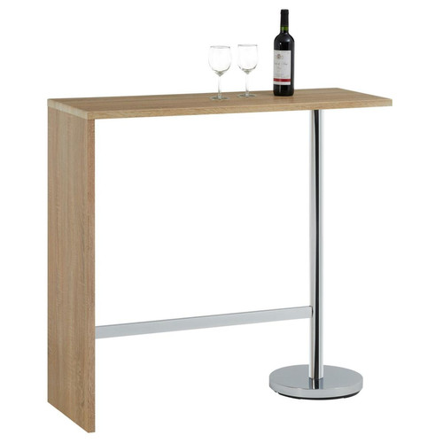 Bars Idimex Table haute de bar RICARDO, décor chêne sonoma