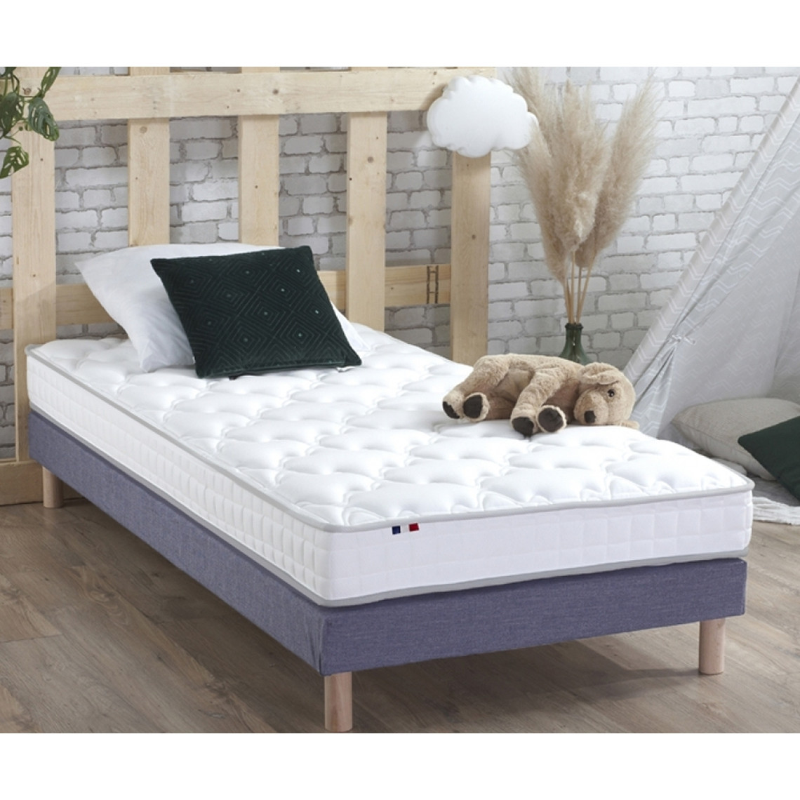 Idliterie Matelas Mousse Haute Résilience + Latex 3 zones ESSENCE - made in France