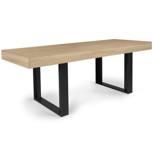 Idmarket - FR30084314-4315IDM Table Bois Phoenix 6-10 Personnes 160-200cm Fonction Extensible Noir - Tables à manger Rectangulaire