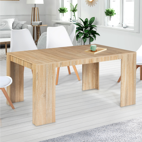 Idmarket - Table console ORLANDO 6p bois Idmarket  - Table a manger console extensible