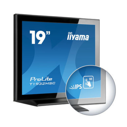 Iiyama - 19' Tactile PCAP, version dalle anti-reflet, conception sans cadre, 10 points, 1280x1024, Haut-parleurs, VGA, HDMI, DP, 250cd/m2, 1000:1, 5ms, USB (interface), Bloc d'alimentation interne, VESA 100, Multi points uniquement si supporté par lOS Iiyama  - Dalle tactile