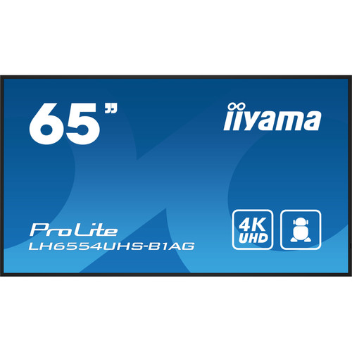 Iiyama - iiyama LH5554UHS-B1AG affichage de messages Panneau plat de signalisation numérique 138,7 cm (54.6") LCD Wifi 500 cd/m² 4K Ultra HD Noir Intégré dans le processeur Android 11 24/7 Iiyama  - Marchand La boutique du net