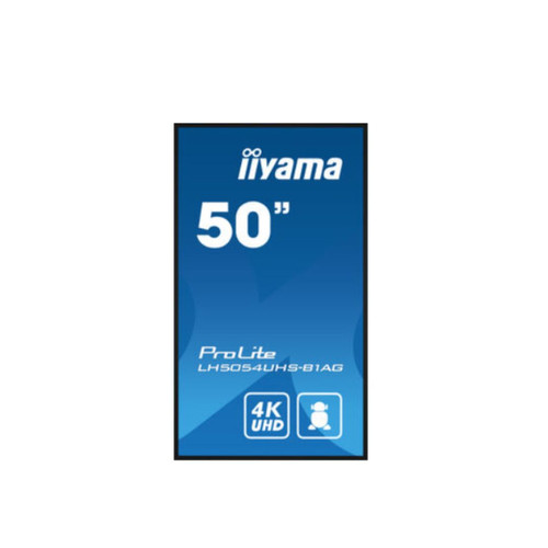 Iiyama - iiyama LH5054UHS-B1AG affichage de messages Panneau plat de signalisation numérique 125,7 cm (49.5") LCD Wifi 500 cd/m² 4K Ultra HD Noir Intégré dans le processeur Android 11 24/7 Iiyama  - Moniteur PC Iiyama