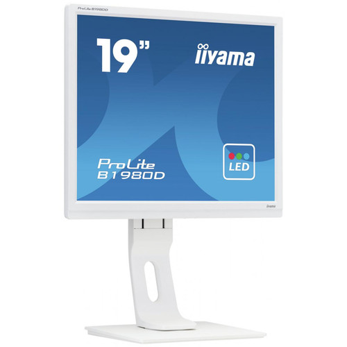 Iiyama - Ecran 19'' Blanc LED 5:4 1280x1024 5ms 250 cd/m VGA DVI réglable haute - Ecran PC Iiyama