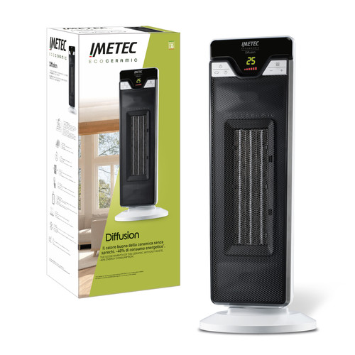 Imetec - Imetec Diffusion Intérieure Noir, Blanc 2200 W Chauffage de ventilateur électrique - Chauffage radiant