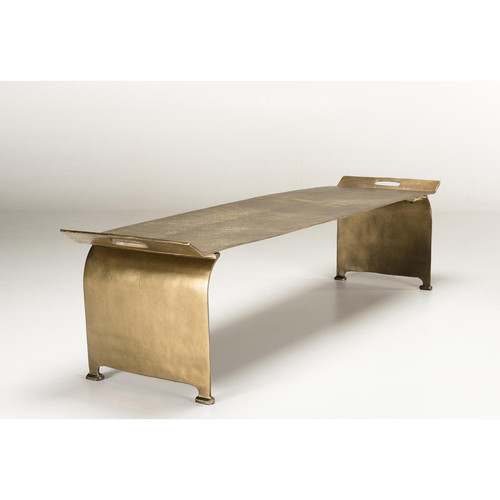 Tables basses Table Basse Rectangulaire/Console Basse JONAS Aluminium Doré 163 X 40 Cm