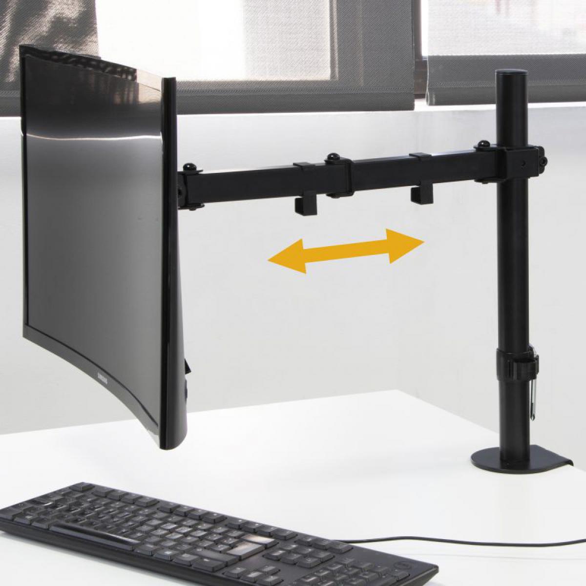Inconnu - (1 Unite) Support ecran pc 13 à 32 pouces pour table, inclinaison  et rotatif à 360°, jusqu'à 8 kg, MAX VESA 75x75mm-100x100mm, acier, noir. -  Support et Bras - Rue du Commerce