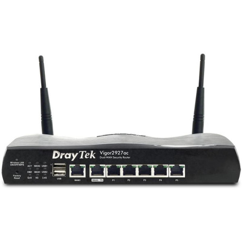 Inconnu - Draytek Vigor2927ac routeur sans fil Gigabit Ethernet Bi-bande (2,4 GHz / 5 GHz) Noir Inconnu  - Modem / Routeur / Points d'accès