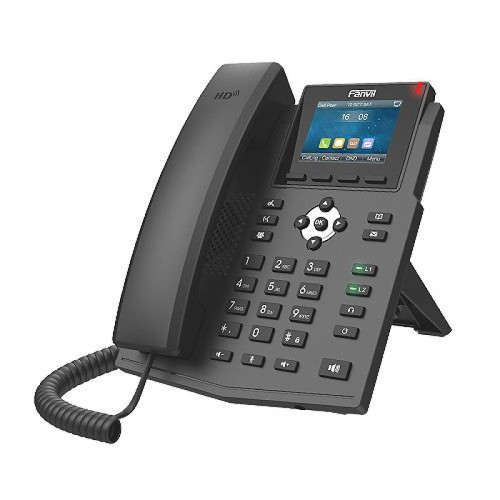 Inconnu - Fanvil X3SG téléphone fixe Noir 4 lignes LCD - Téléphone fixe-répondeur