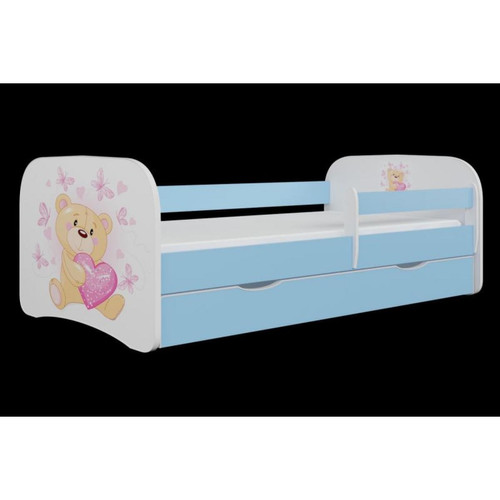 Inconnu - Lit Babydreams, nounours bleu, papillons avec un tiroir matelas 180/80 Inconnu  - Chambre bébé