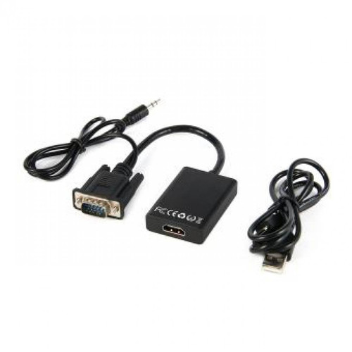 Ineck - INECK - Adaptateur VGA Male vers HDMI Femelle + Audio jack 3,5 Ineck  - Cable vga male femelle