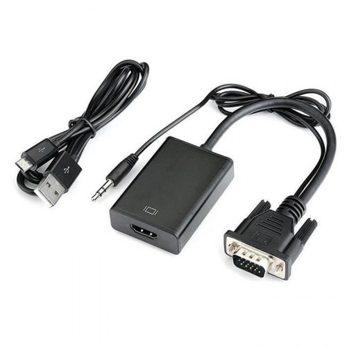 Ineck INECK - Adaptateur VGA Male vers HDMI Femelle + Audio jack 3,5