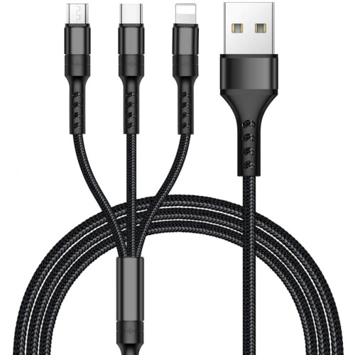 Ineck - INECK - Cable Multi USB, Cable Multi Chargeur, 3 en 1 Cable Charge Multiple Compatible avec Cable - Câble Lightning
