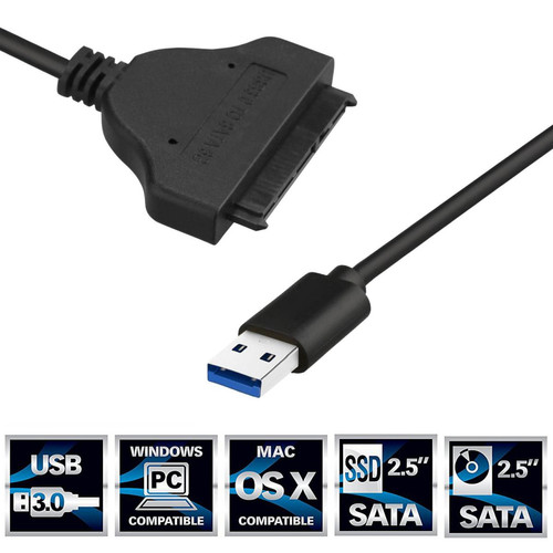 Ineck INECK - Cable SATA USB 3.0 Sata vers Adaptateur USB 2,5 pouces 22 broches SSD Sata