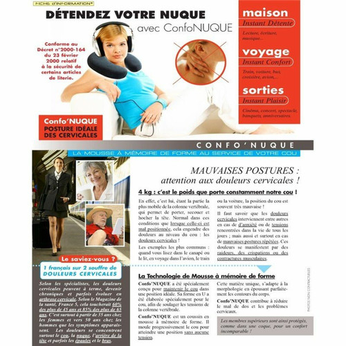 Ineldea - ConfoNuque Cale Nuque à Mémoire de Forme Ineldea  - Radiateur d'appoint