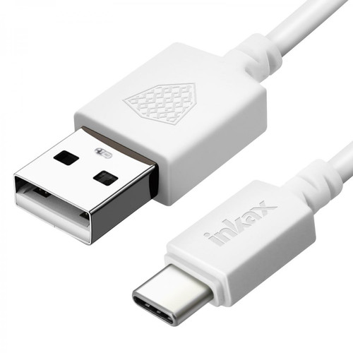 Inkax - Câble USB Type C Charge et Synchronisation Connecteur Réversible 3m Inkax Blanc Inkax  - Câble et Connectique