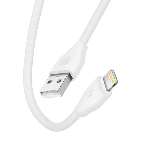 Inkax - Câble USB vers Lightning 2.1A Charge et Synchro Rapide 20cm CK21 Inkax Blanc Inkax  - Câble Lightning