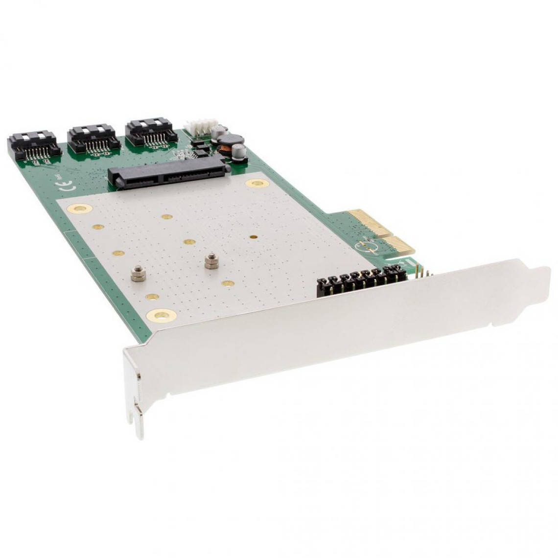Inline Contrôleur RAID InLine® 2x M.2 NGFF 4x SATA 6Gb / s RAID 0/1/10 / JBOD PCI-E