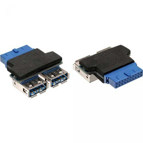 Inline - InLine - Adaptateur USB 3.0 Interne - USB3.0 19 broches vers 2x Connecteur Type A Externe - 33444I 1 pièce - Inline