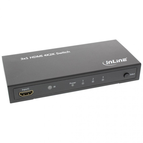 Inline - InLine® HDMI Switch Signal 3 IN à 1 OUT 4K2K 3D HD Audio Inline  - Accessoires disques durs