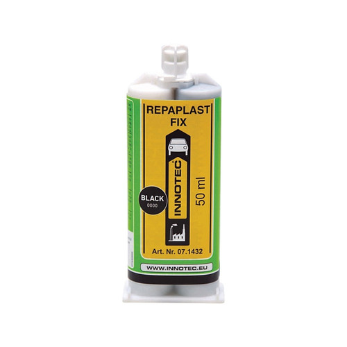Colle & adhésif Innotec Colle Repaplast Fix Polyuréthane à deux composants Noir, flacon de 50 ml