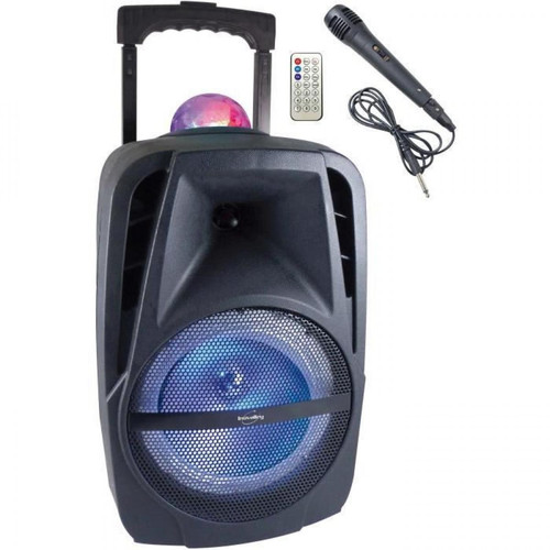Inovalley - INOVALLEY KA116BOWL - Enceinte lumineuse Bluetooth 450W - Fonction Karaoke - Boule kaleidoscope LED multicolore - Port USB - Inovalley