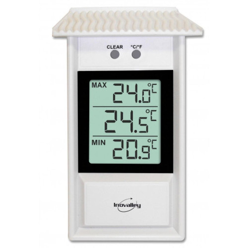 Inovalley - Thermomètre électronique MINI-MAXI blanc - Inovalley