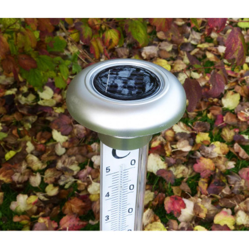 Inovalley - Thermomètre géant de jardin à led solaire - Inovalley