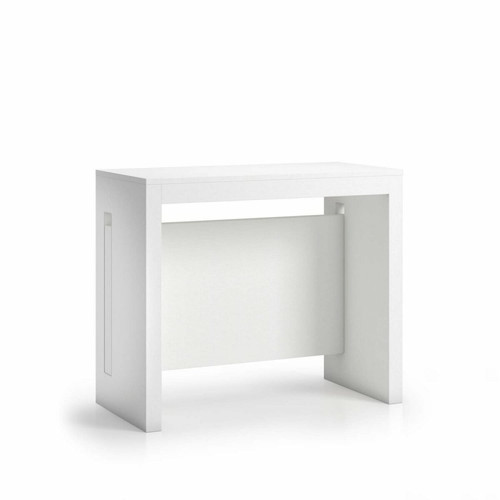 Inside 75 - Table console extensible 8 couverts TOPAZ 90 cm blanc avec allonges intégrées Inside 75  - Console extensible bois