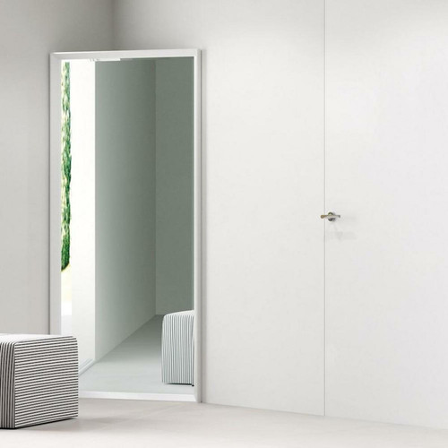 Inside 75 - Miroir pour angle ANGOLO cadre aluminium couleur blanc Inside 75  - Marchand Inside75