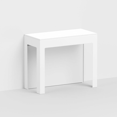 Inside 75 - Table console extensible Ulisse en bois blanc sablé Inside 75  - Console extensible bois
