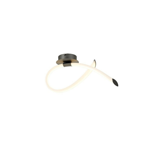 Inspired - Applique murale Loop, Dimmable, 18W LED, 3000K, 1350lm, Titane, Acrylique givré Inspired  - Luminaires Blanc