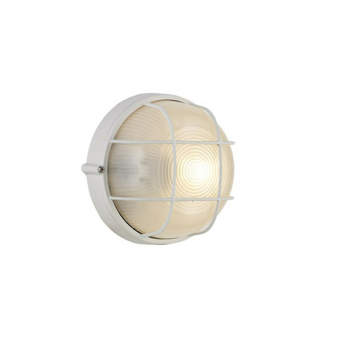 Inspired - Applique ronde, plafonnier, 1 lumière E27, IP44, blanc, verre Inspired  - Plafonnier rond