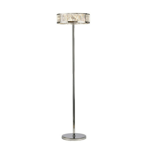 Inspired - Lampadaire 5 Lumière Chrome Poli, Cristal Inspired  - Luminaires Gris