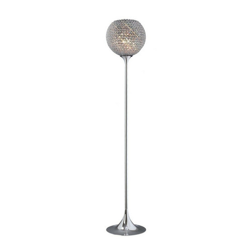 Inspired - Lampadaire 5 Lumière Chrome Poli, Cristal Inspired  - Lampadaires
