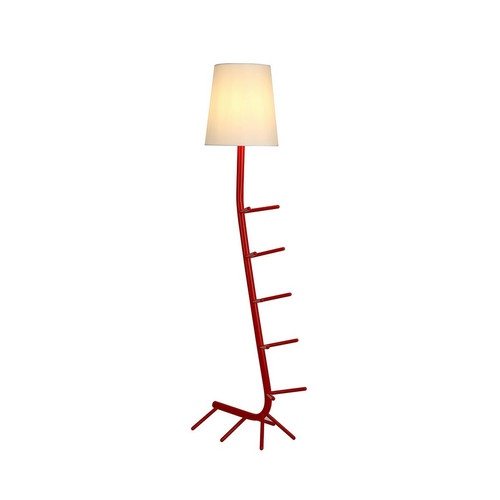 Inspired - Lampadaire avec abat-jour, 1 x E27, rouge/blanc Inspired - Luminaires