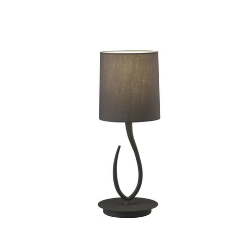 Inspired - Lampe de table 1 lumière E27, petit gris cendré avec abat-jour gris cendré Inspired  - Luminaires Gris