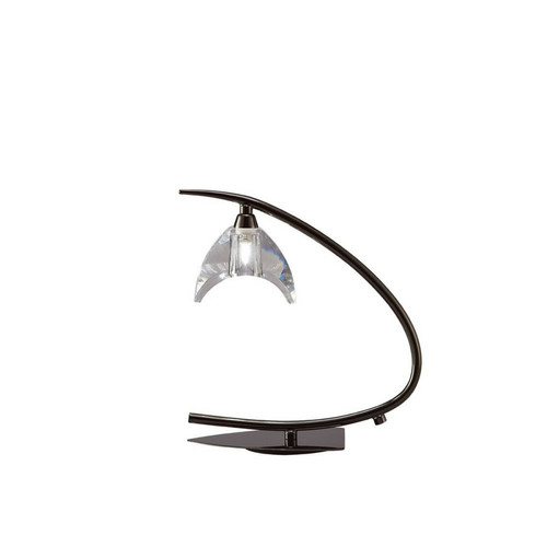 Inspired - Lampe de table 1 lumière G9 Small, chrome noir Inspired  - Luminaires Chrome, verre opale