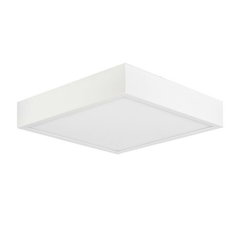 Inspired - LED 30cm carré, Downlight monté en surface, 30W, 3000K, 2550lm, blanc mat, acrylique givré Inspired  - Downlight led