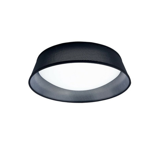 Inspired - Plafond encastré, 3 ampoules E27, cylindrique 45 cm, acrylique blanc avec abat-jour noir Inspired  - Abat jour cylindrique