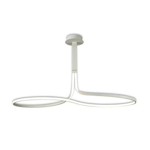 Inspired - XL Semi Plafonnier 50W LED 3000K, 3900lm, Dimmable Blanc, Acrylique Givré Inspired  - Luminaires Blanc