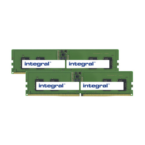 Integral - 16GB (2x8GB) PC RAM MODULE DIMM KIT DDR5 4800MHZ PC5-38400 UNBUFFERED NON-ECC 1.1V 1GX16 CL40 Integral  - Integral