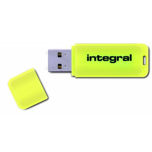 Integral - Clé USB INTEGRAL NEON JAUNE 64 GO Integral  - Marchand Villatech