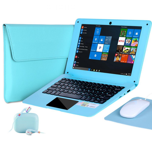 PC Portable Intel 10,1 Pouces Windows 10 Ordinateur Portable Mini ordinateur netbook avec webcam