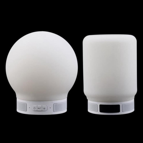 marque generique - Mini Wireless Bluetooth Speaker magique intelligent Lampe Ampoule LED alarme Light Music Blanc - Speaker