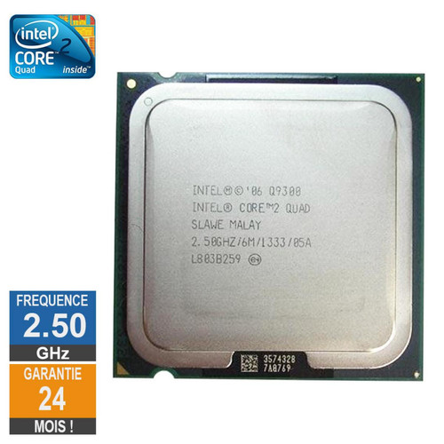 Intel - Processeur Intel Core 2 Quad Q9300 2.50GHz SLAWE LGA775 6Mo - Processeur reconditionné