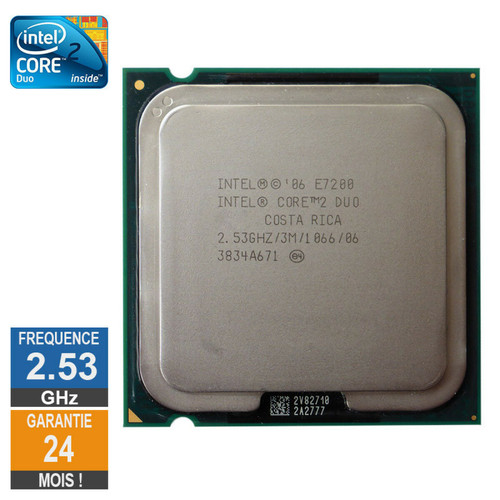 Intel - Processeur Intel Core 2 Duo E7200 2.53GHz SLAVN LGA775 3Mo Intel - Processeur INTEL Intel