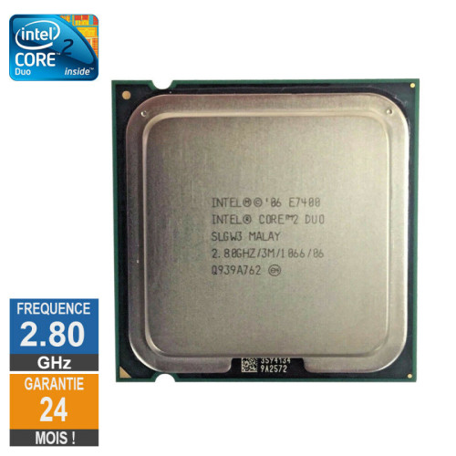 Intel - Processeur Intel Core 2 Duo E7400 2.80GHz SLGW3 LGA775 3Mo - Processeur Lga775